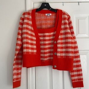 anthropologie matching tank + sweater